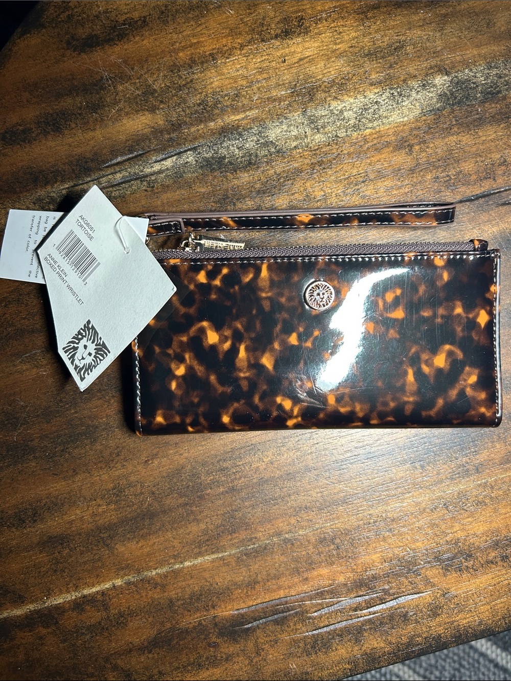 Anne Klein -  Tortoiseshell Wristlet Wallet - Brown
